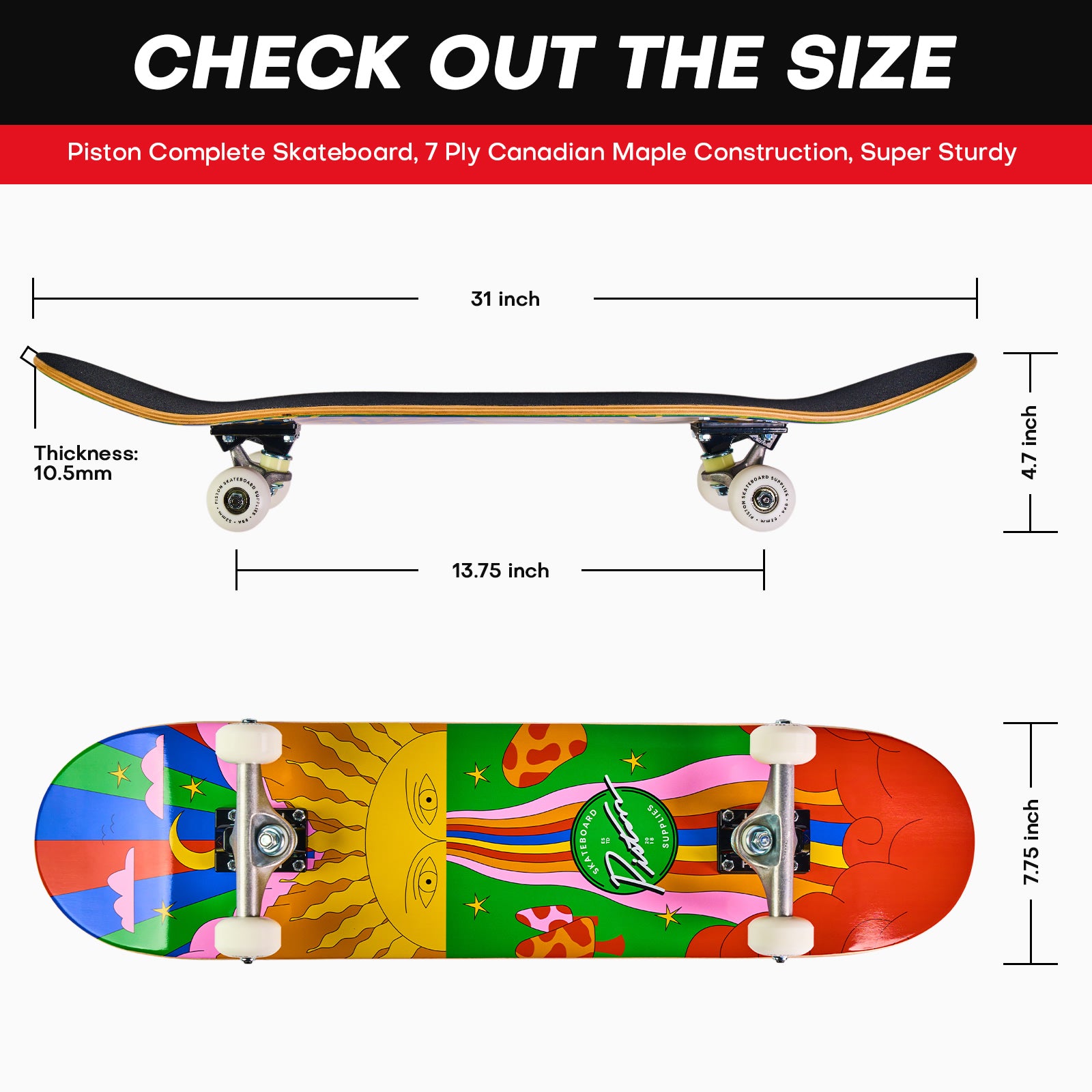 SUN - COMPLETE SKATEBOARD (Demo Piece)
