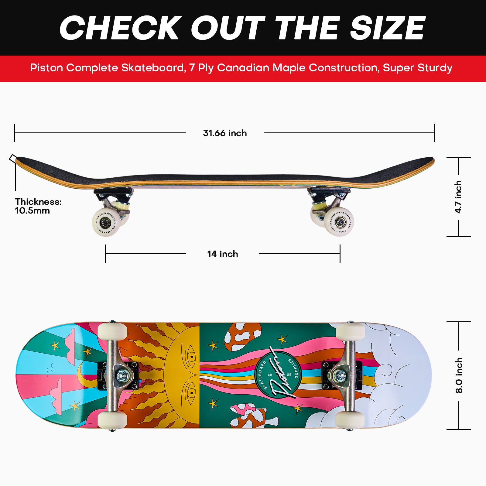 SUN - COMPLETE SKATEBOARD (Demo Piece)