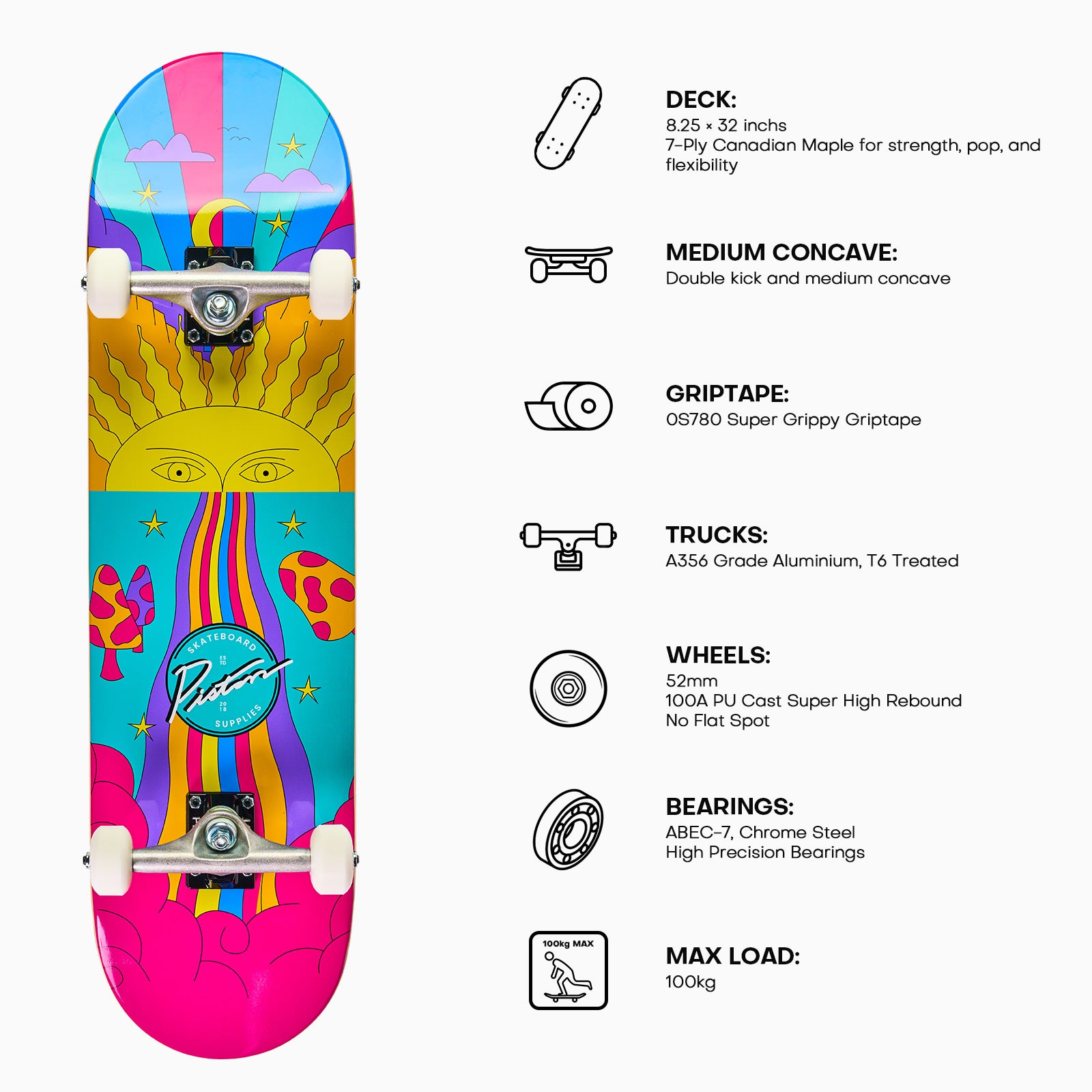 SUN 8.25- BEGNNIER SKATEBOARD