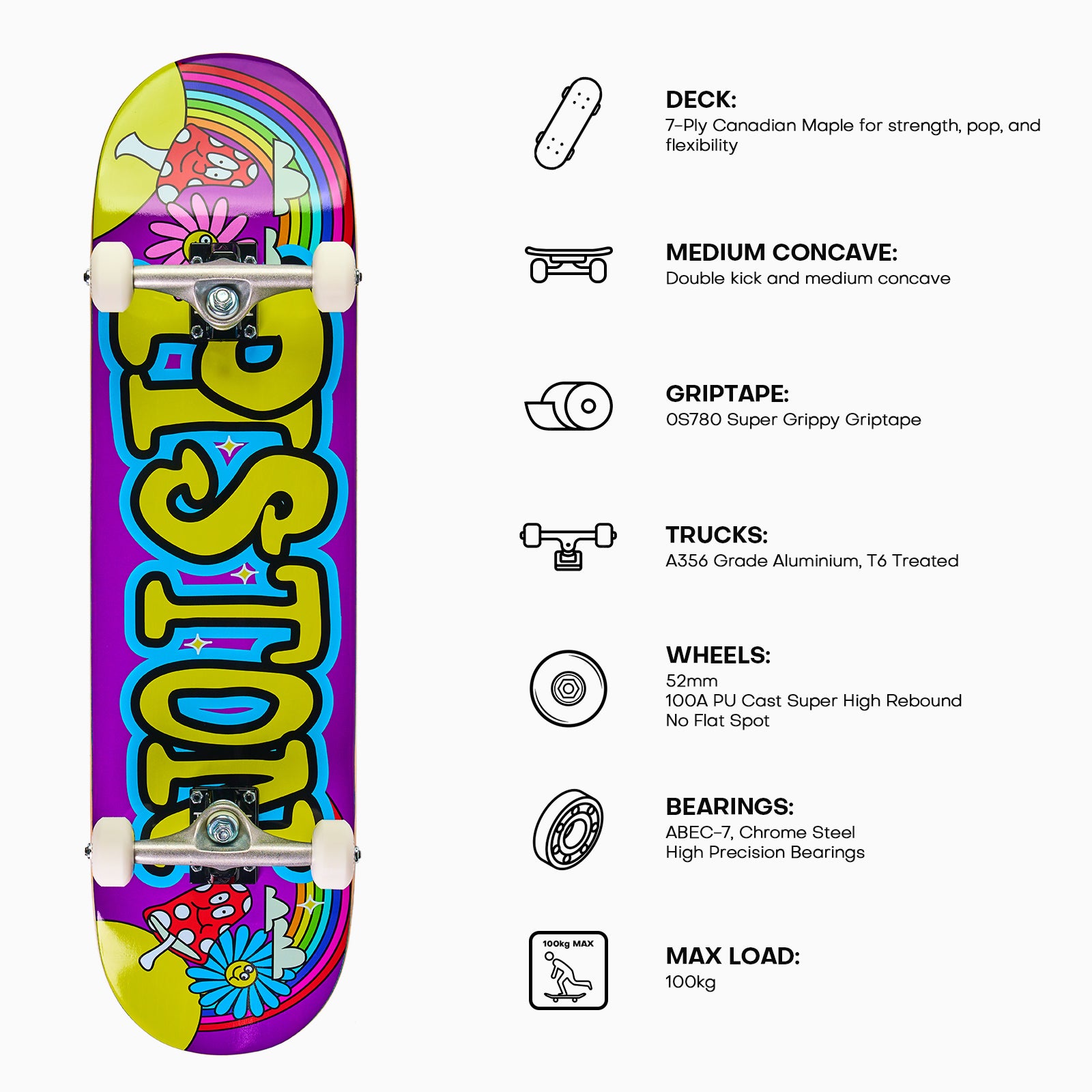 HIPPY 8.25- BEGNNIER SKATEBOARD