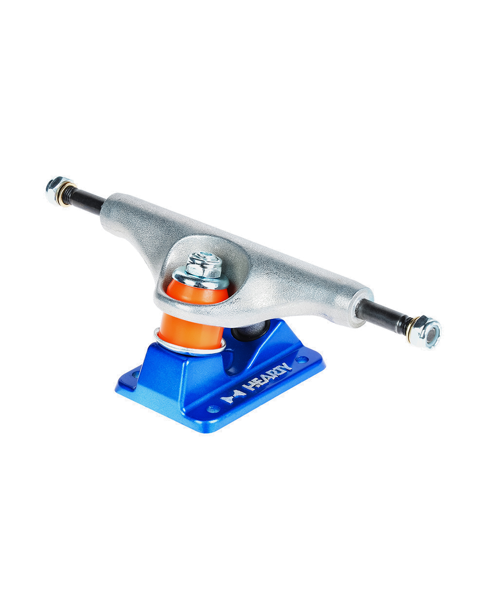 Hearty Skateboard Trucks- TorvX SERIES- Raw/Metallic Blue