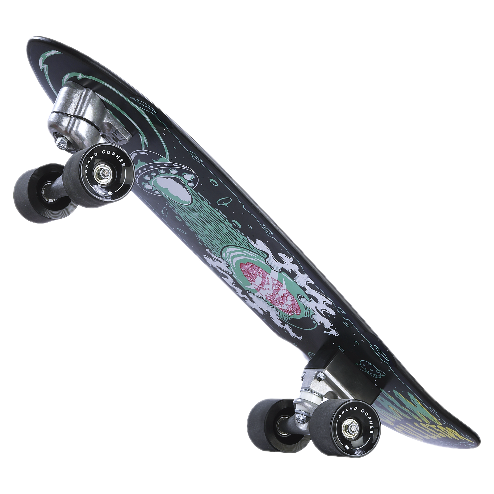 Grand Gopher Surf Skate-Brain Collector Green- 28 Inches (Best Size for Girl)