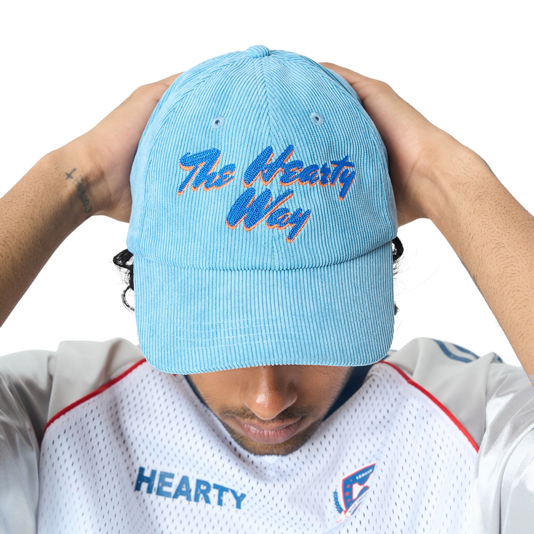 ICE BLUE CORDUROY CAP