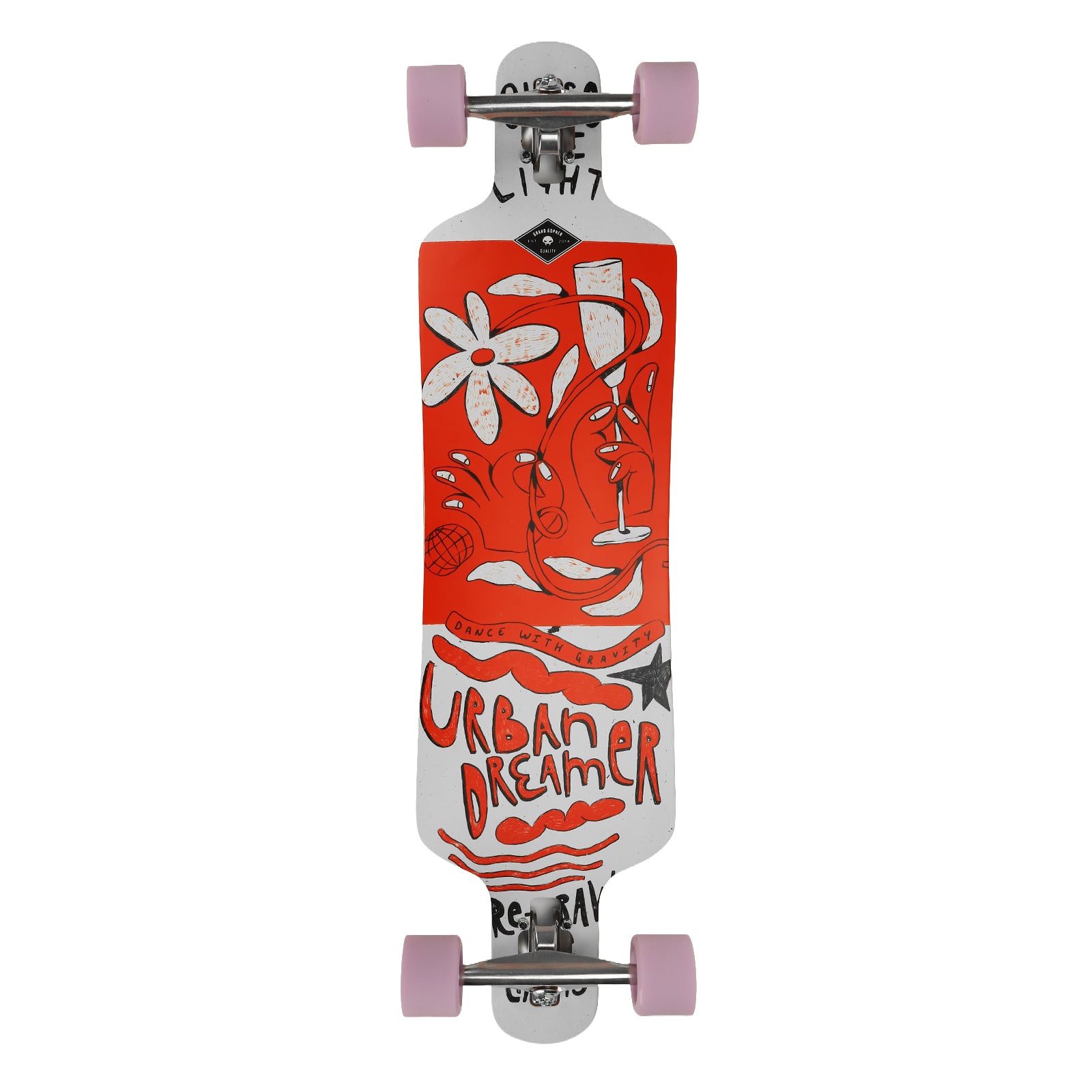 URBAN DREAMER | RED DROPTHROUGH LONGBOARD