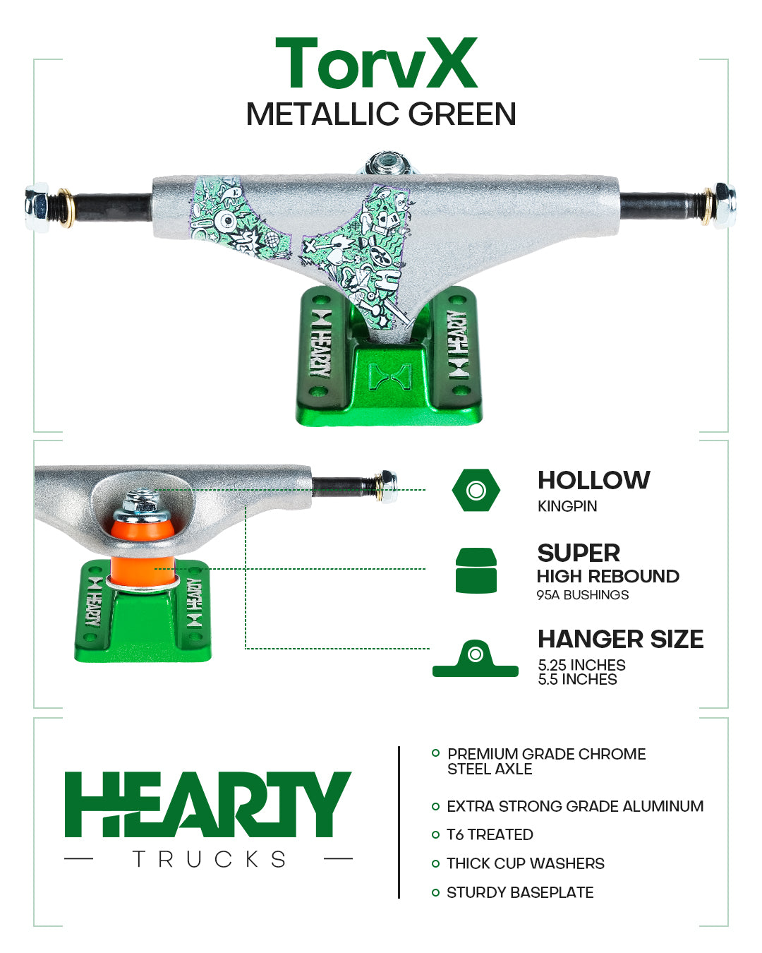 TorvX SERIES- Raw/Metallic Green