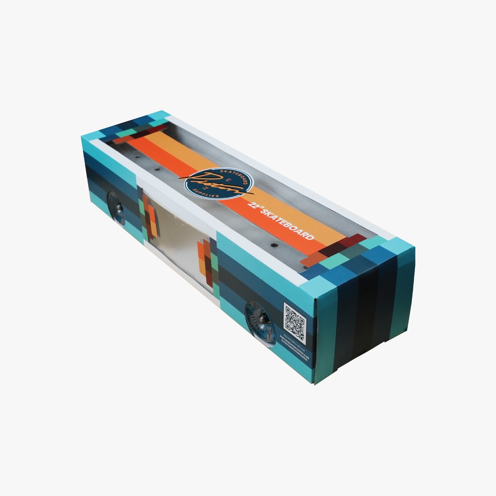Piston PP Skateboards Kids 22 - Glow Worm White/Blue