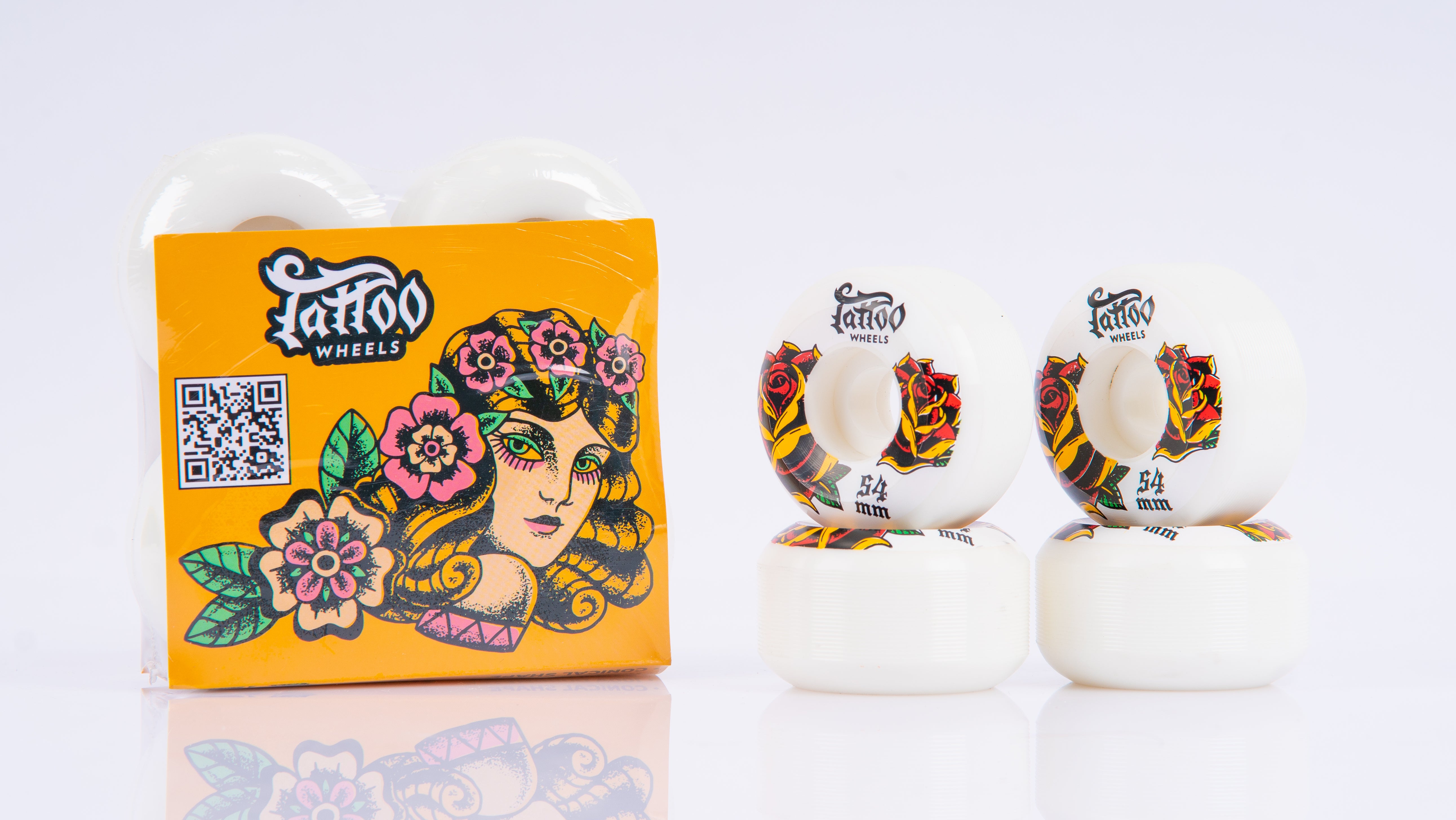 Tattoo Skateboard Wheels 54mm/ ROSE