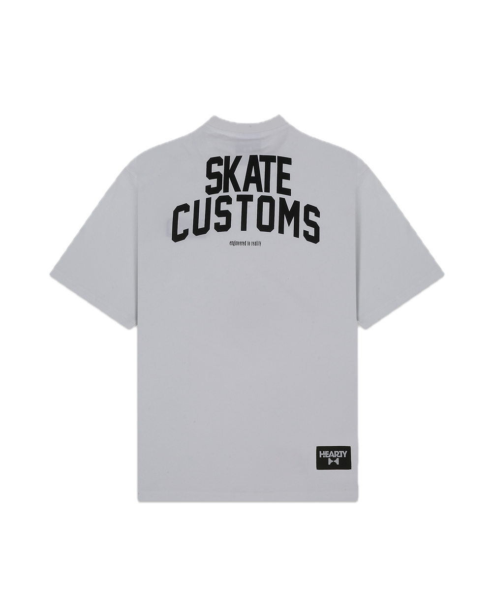 HEARTY SKATE CUSTOMS T-SHIRT - Grey (UNISEX)