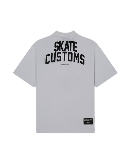HEARTY SKATE CUSTOMS T-SHIRT - Grey (UNISEX)