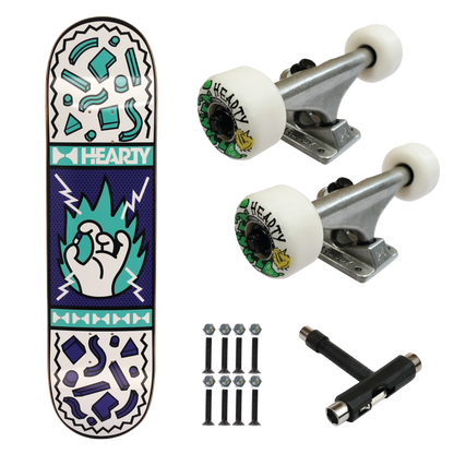 Hearty Pro-Complete Skateboard Pack- Unassembled- 8.0"-Chill Pill