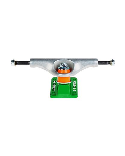 Hearty Skateboard Trucks- TorvX SERIES-  Raw/Metallic Green