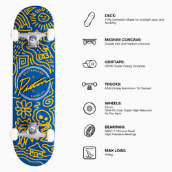 DOODLE I 8.0 COMPLETE SKATEBOARD