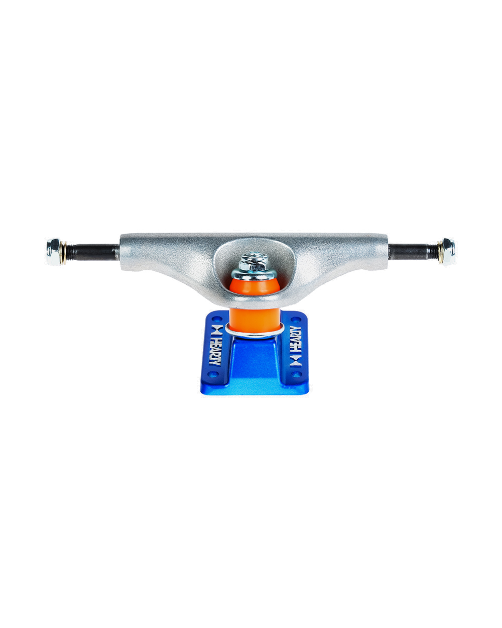 Hearty Skateboard Trucks- TorvX SERIES-  Raw/Metallic Blue