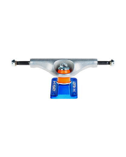 Hearty Skateboard Trucks- TorvX SERIES-  Raw/Metallic Blue