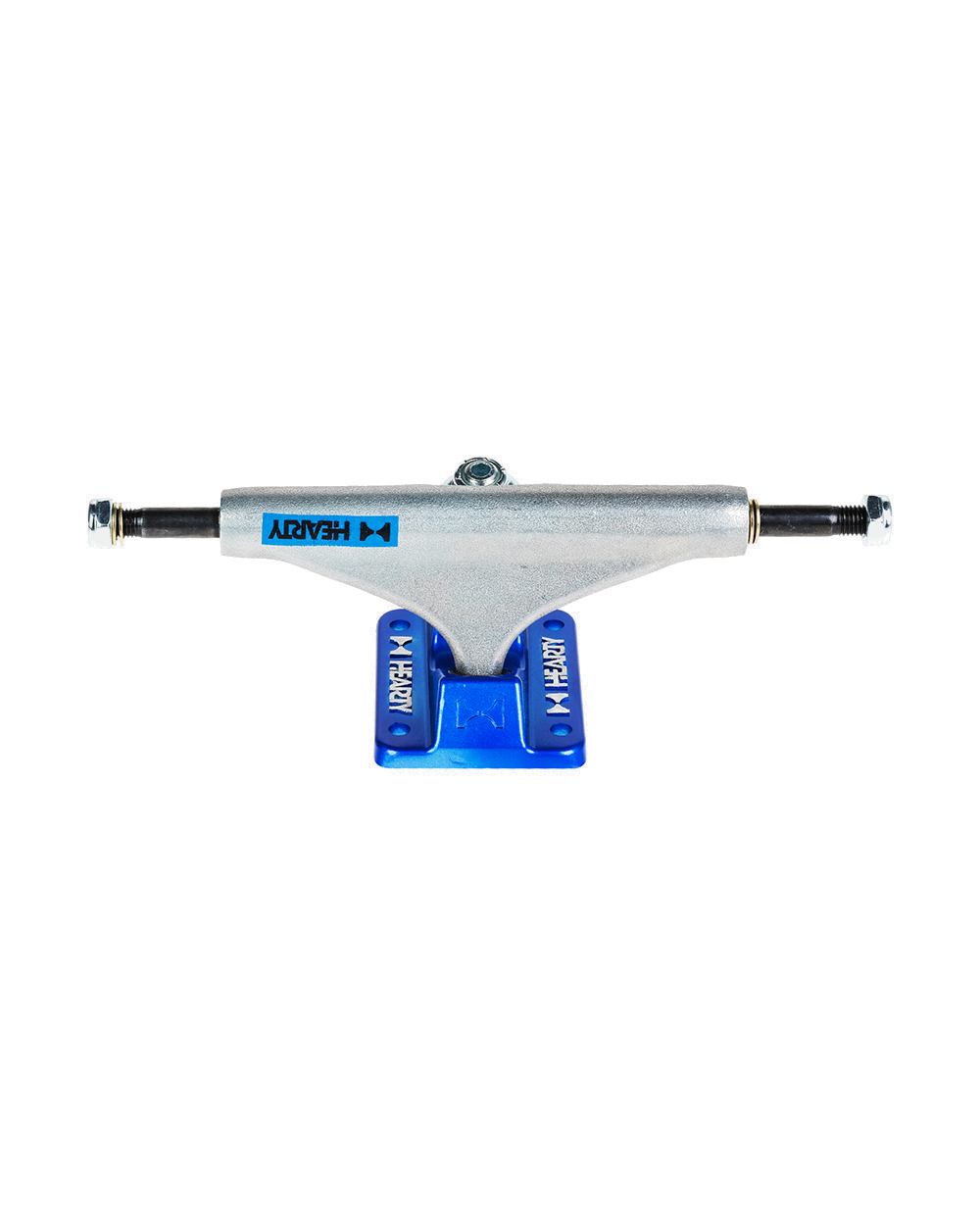 Hearty Skateboard Trucks- TorvX SERIES-  Raw/Metallic Blue