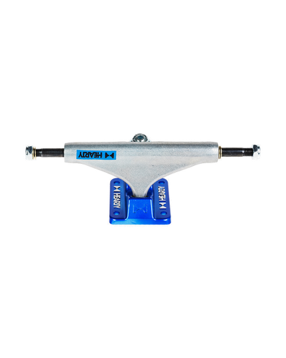 Hearty Skateboard Trucks- TorvX SERIES-  Raw/Metallic Blue