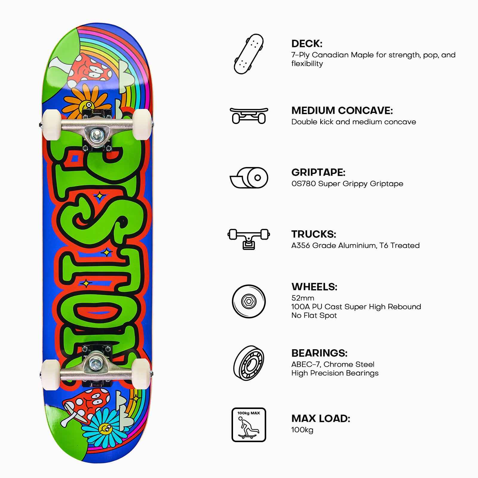 HIPPY 7.75- BEGNNIER SKATEBOARD