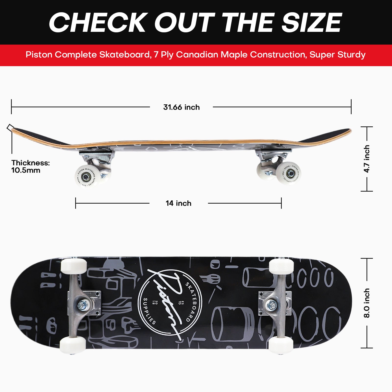 DIAGRAM I 8.0 COMPLETE SKATEBOARD