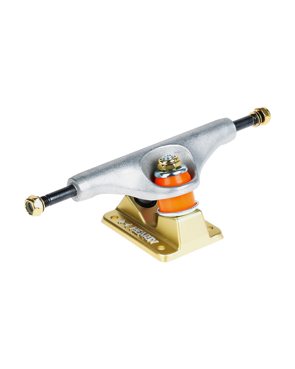Hearty Skateboard Trucks- TorvX SERIES-  Raw/Gold
