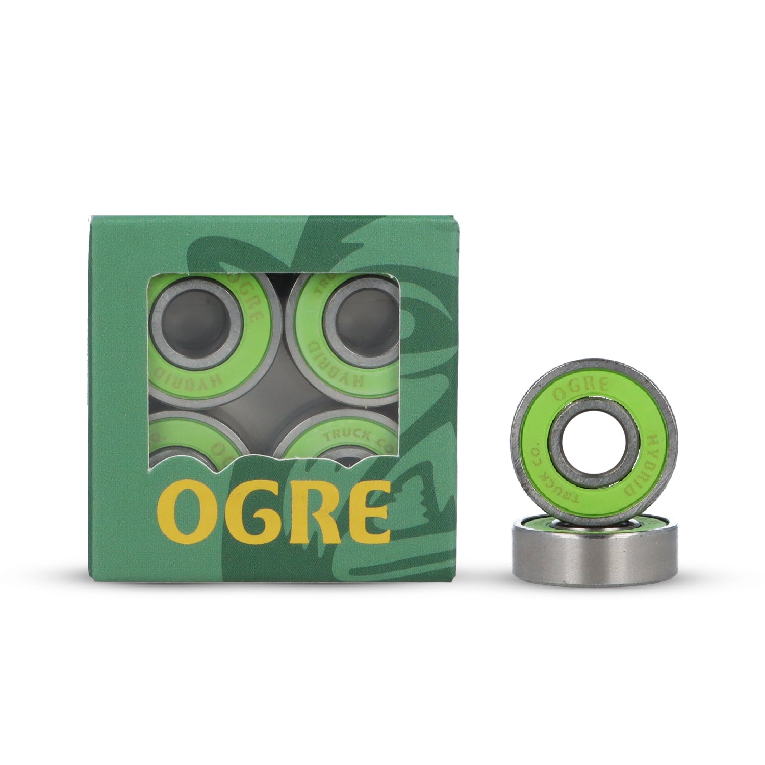 OGRE SKATEBOARD BEARINGS-HYBRID (CERAMIC 1 BALL)