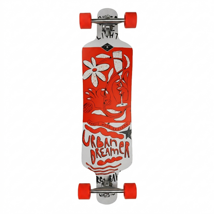 URBAN DREAMER | RED DROPTHROUGH LONGBOARD