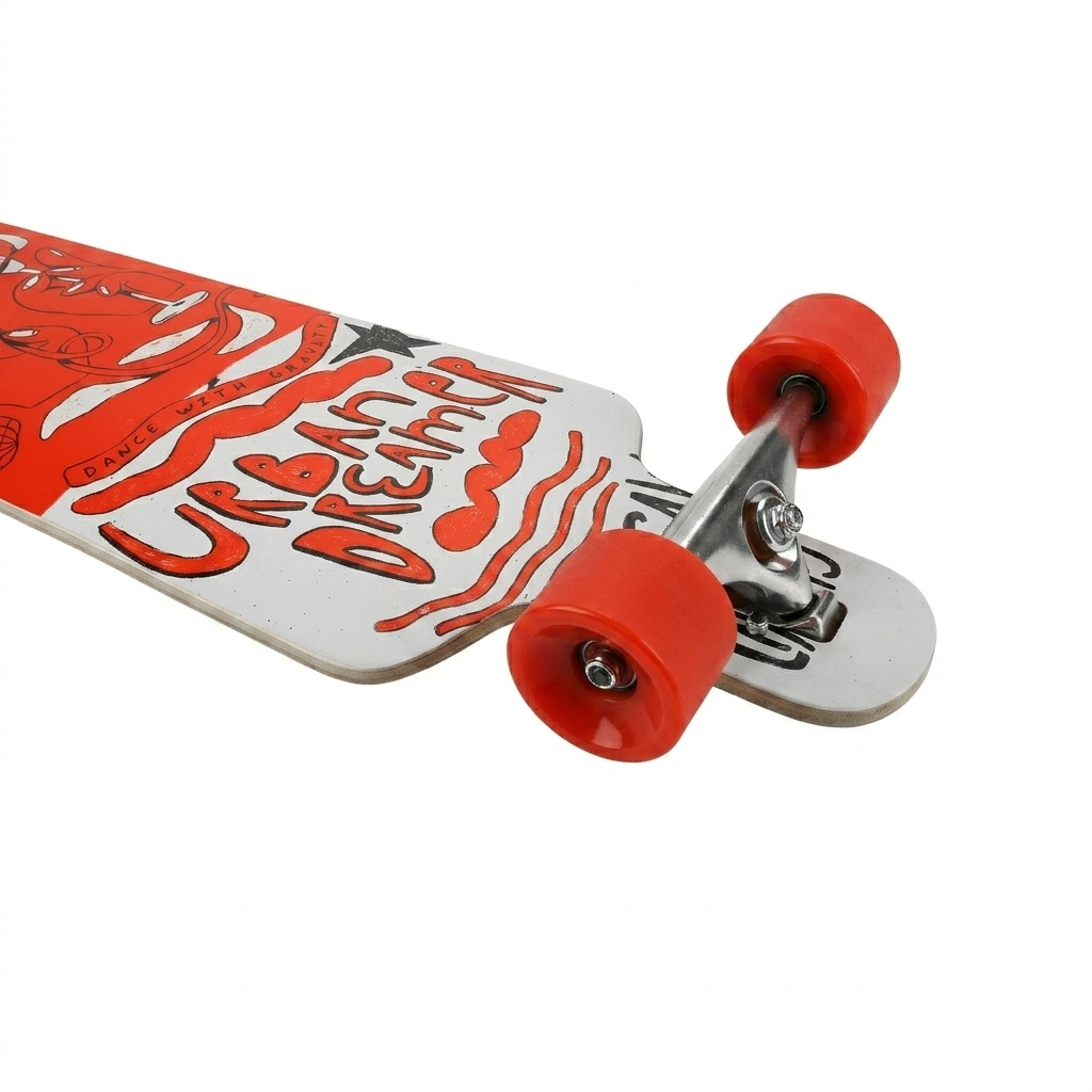 URBAN DREAMER | RED DROPTHROUGH LONGBOARD
