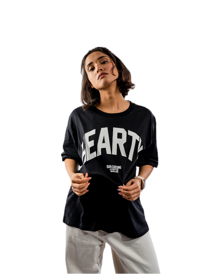 HEARTY SKATE CUSTOMS T-SHIRT BLACK - UNISEX