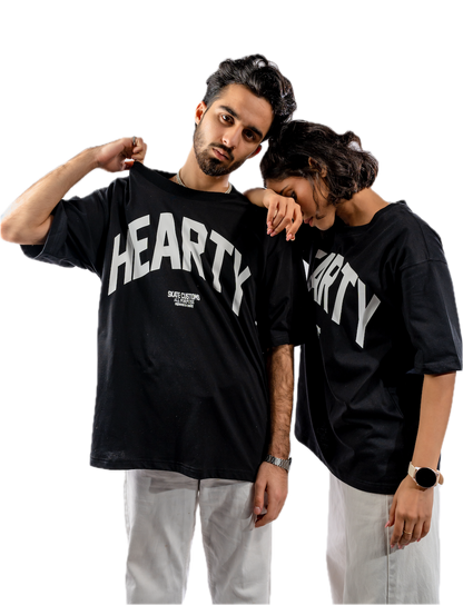 HEARTY SKATE CUSTOMS T-SHIRT BLACK - UNISEX