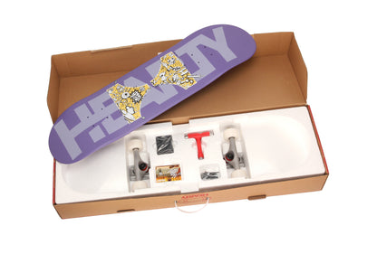 Hearty Pro-Complete Skateboard Pack- Unassembled- 8.0" -Purple Dipped
