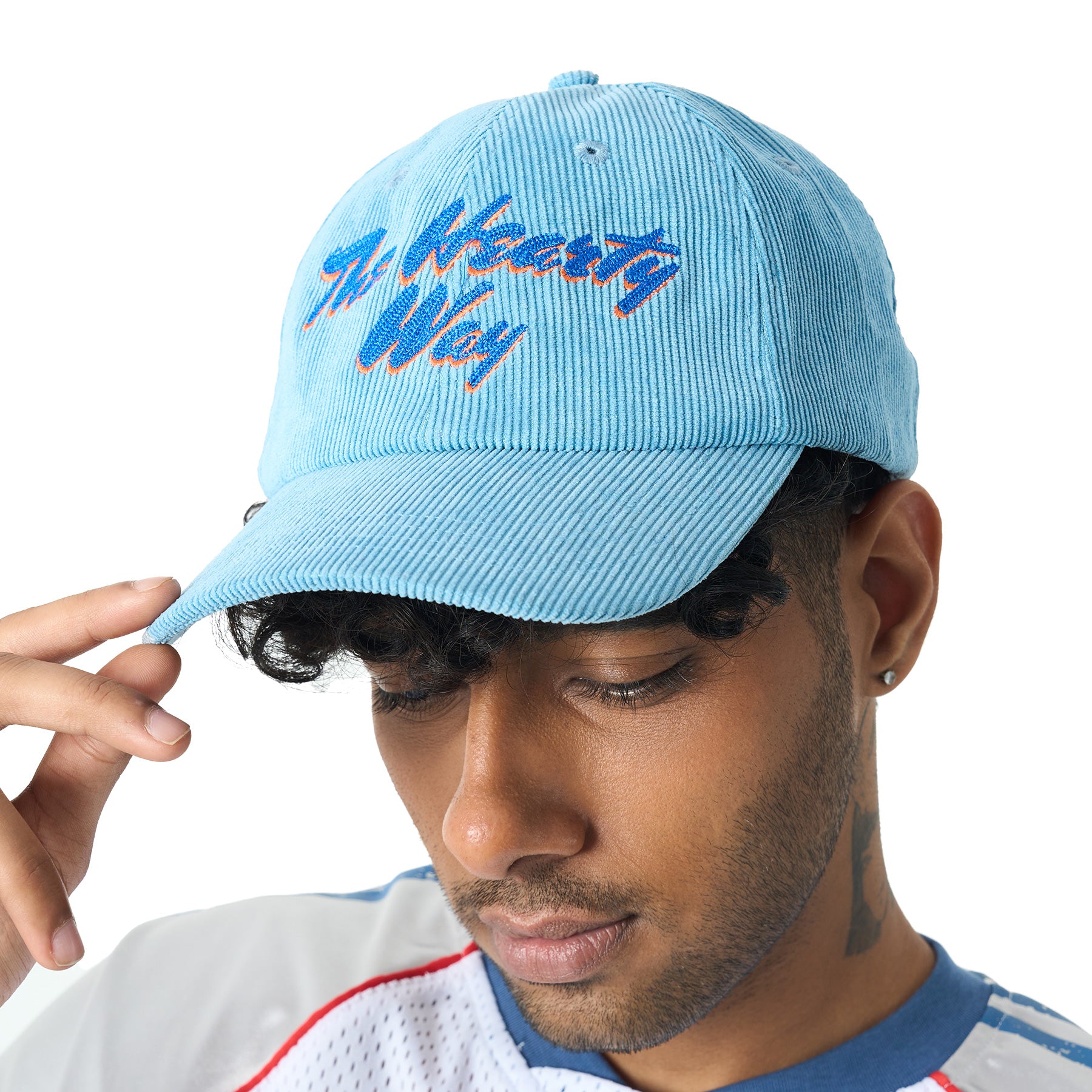 ICE BLUE CORDUROY CAP