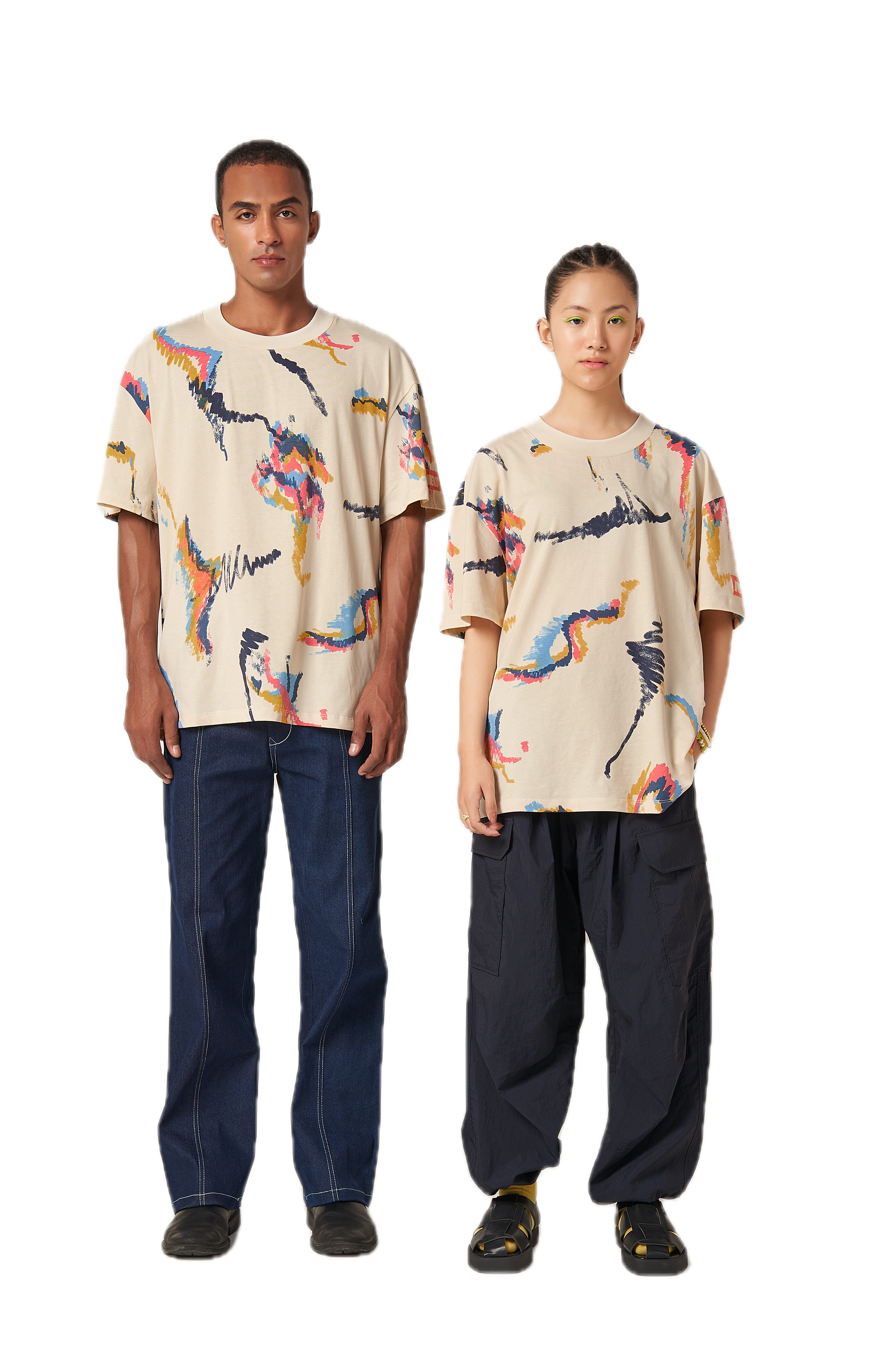 Multi Scribble T‐Shirt