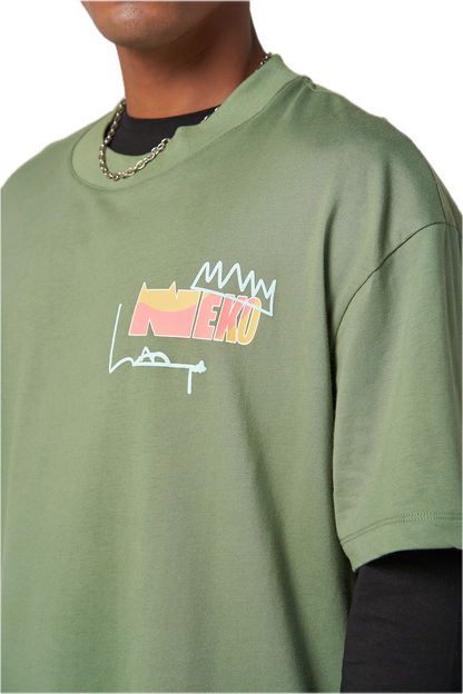 Updated Statement T-Shirt- Forest Green