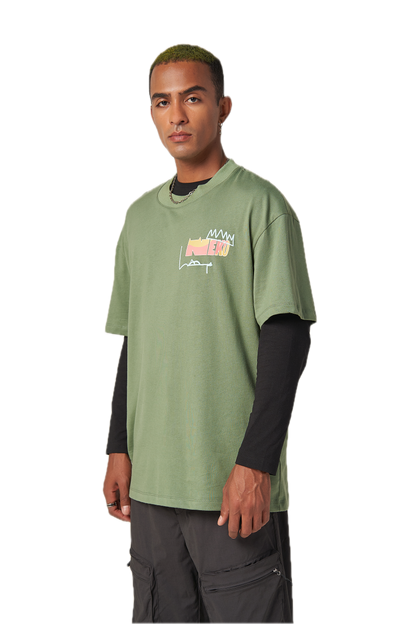 Updated Statement T-Shirt- Forest Green