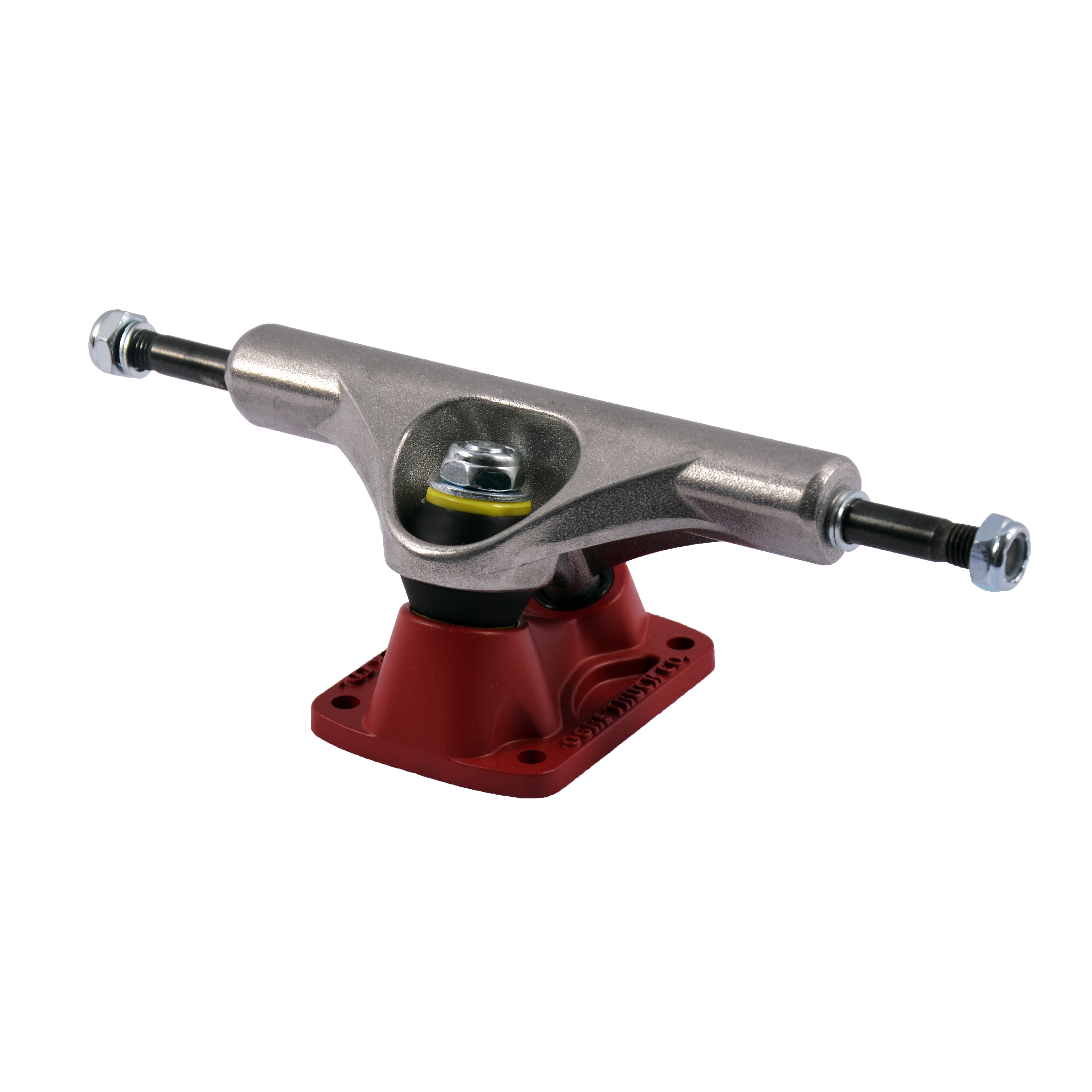 OGRE SKATEBOARD TRUCKS- PLUTO SERIES- RAW/RED