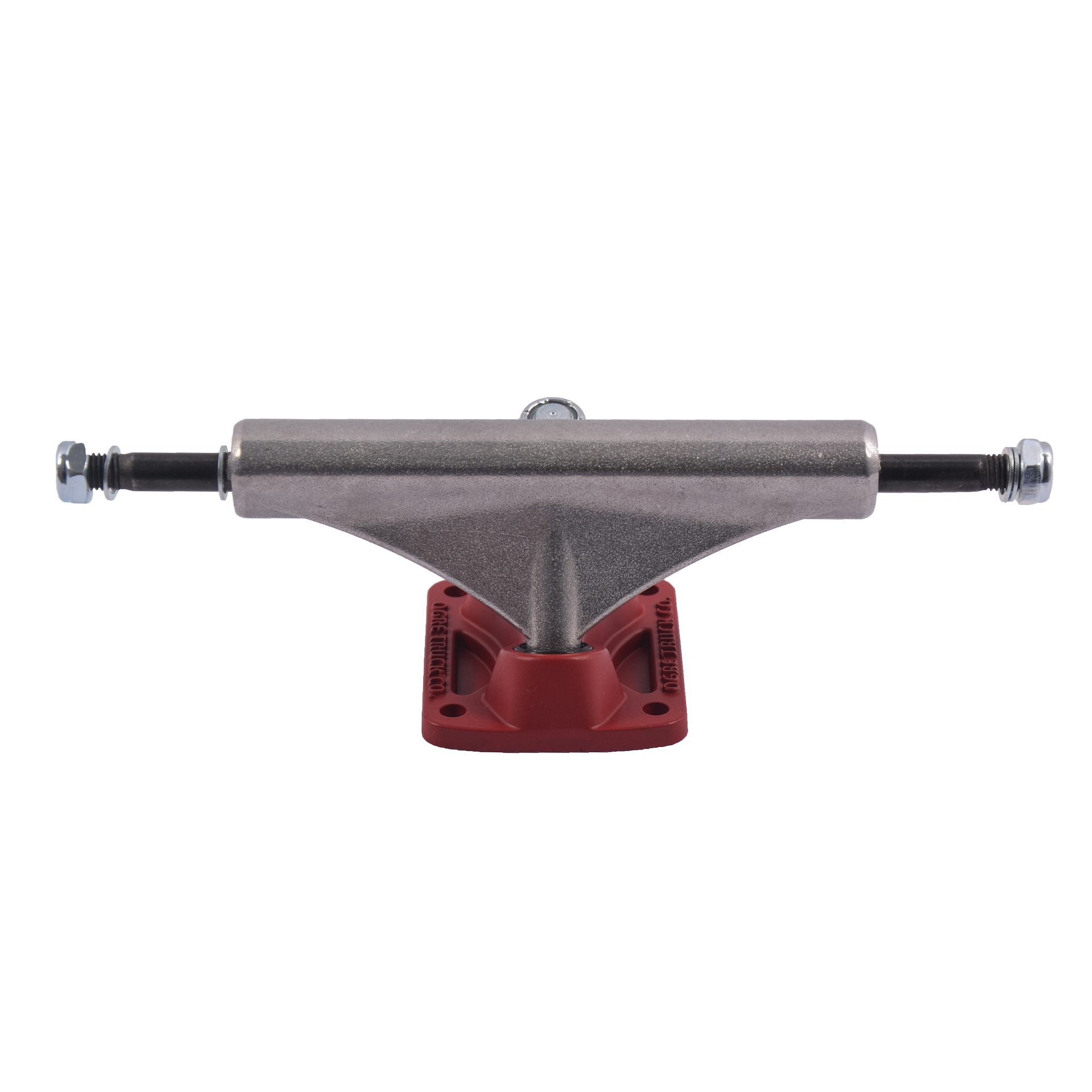 OGRE SKATEBOARD TRUCKS- PLUTO SERIES- RAW/RED