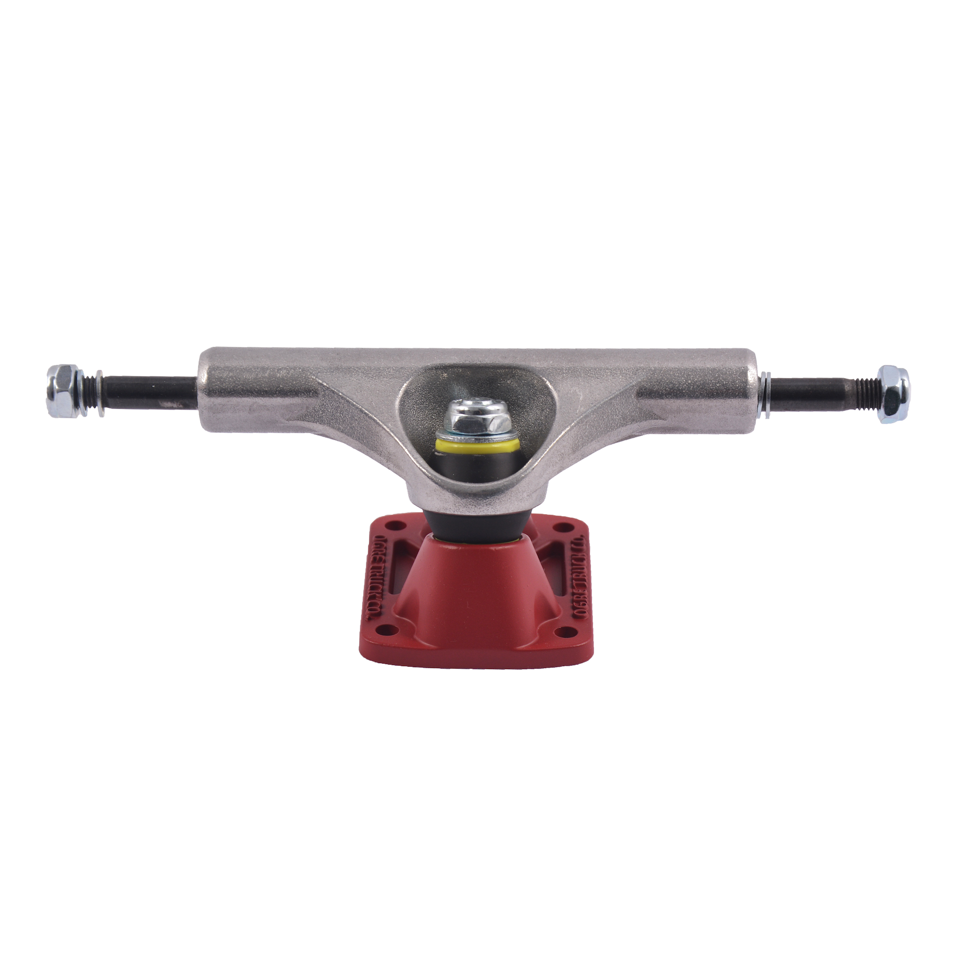 OGRE SKATEBOARD TRUCKS- PLUTO SERIES- RAW/RED