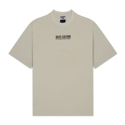 SKATE CUSTOMS T-SHIRT - CREAM