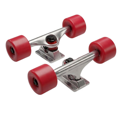 LONGBOARD TRUCK + RED WHEELS