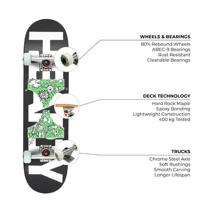 HOUR GLASS BLACK PRO | 8.0 SKATEBOARD