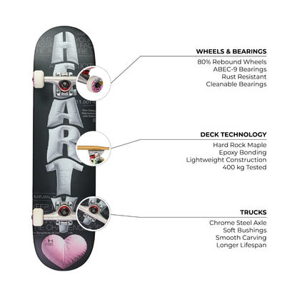 URBAN VORTEX BLACK PRO | SKATEBOARD
