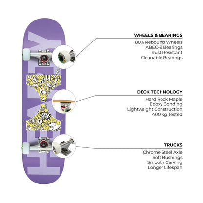 HOUR GLASS PURPLE PRO | 8.0 SKATEBOARD (Display Piece)