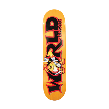 World Industries Deck- Fire World - Yellow  8.0