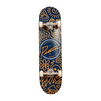 PISTON COMPLETE SKATEBOARDS 7.25"  Doodle (BEST SIZE FOR KIDS UNDER 10)