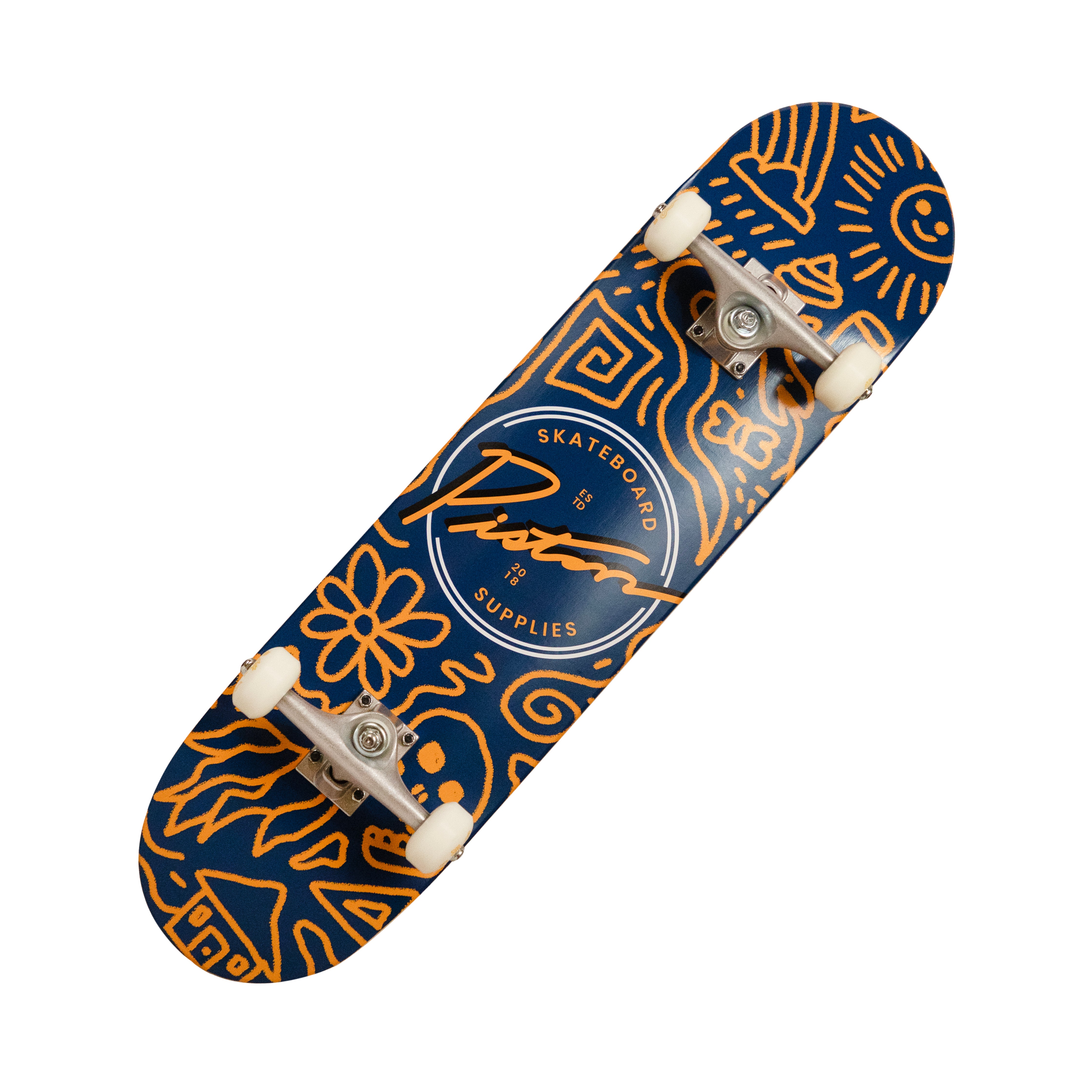 PISTON COMPLETE SKATEBOARDS 7.25"  Doodle (BEST SIZE FOR KIDS UNDER 10)