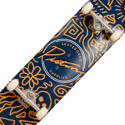 PISTON COMPLETE SKATEBOARDS 7.25"  Doodle (BEST SIZE FOR KIDS UNDER 10)