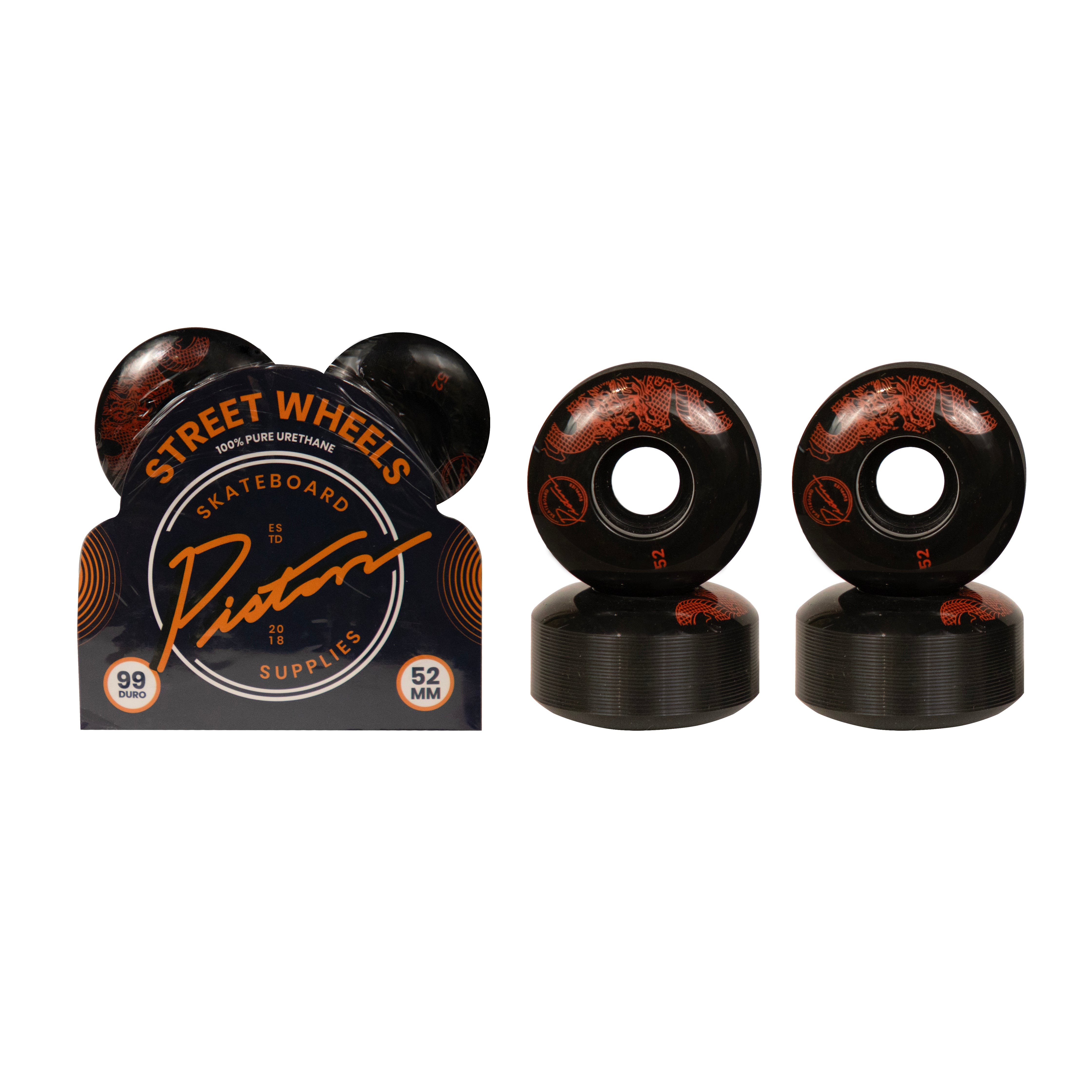 Piston Skateboard Wheels 52mm/Dragon
